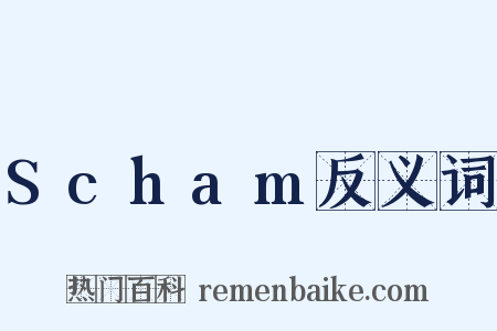 Scham反义词是什么意思的图片